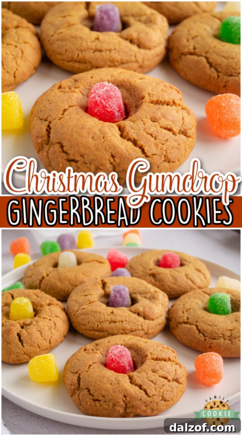 Gumdrop Gingerbread Cookies are a classic Christmas treat that everyone enjoys! These cookies with gumdrops are an easy way to enjoy gingerbread!