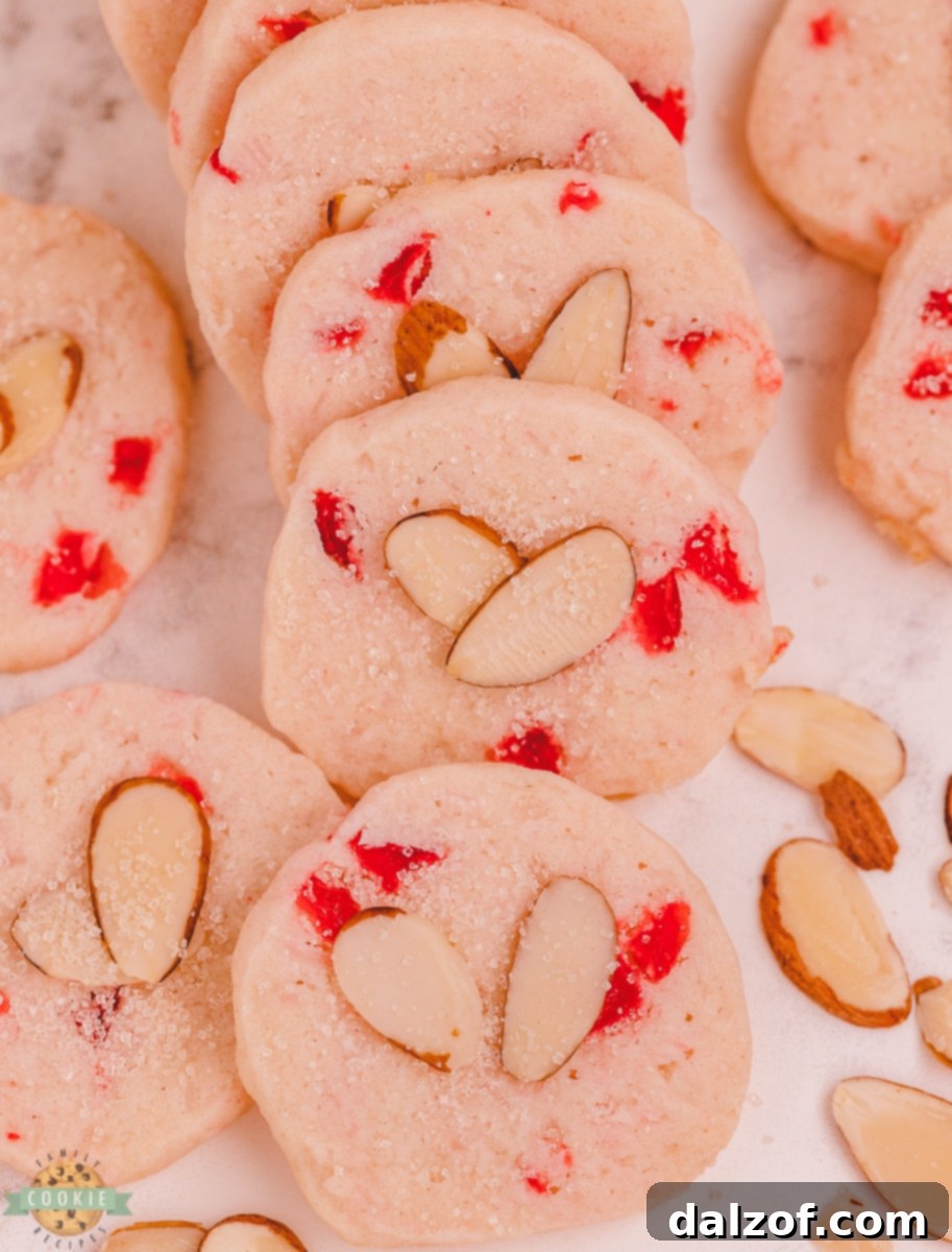 tender shortbread with cherries and almonds