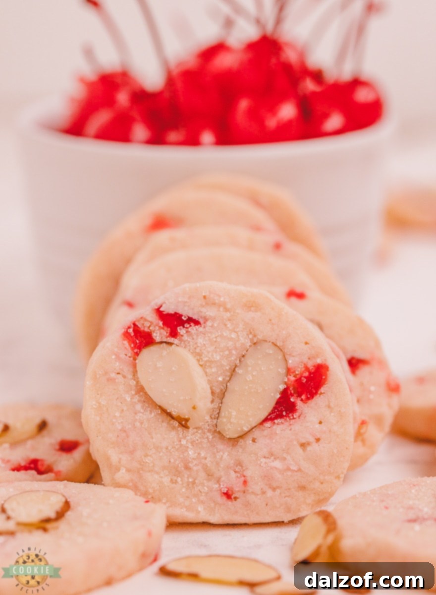 coconut cherry almond shortbread