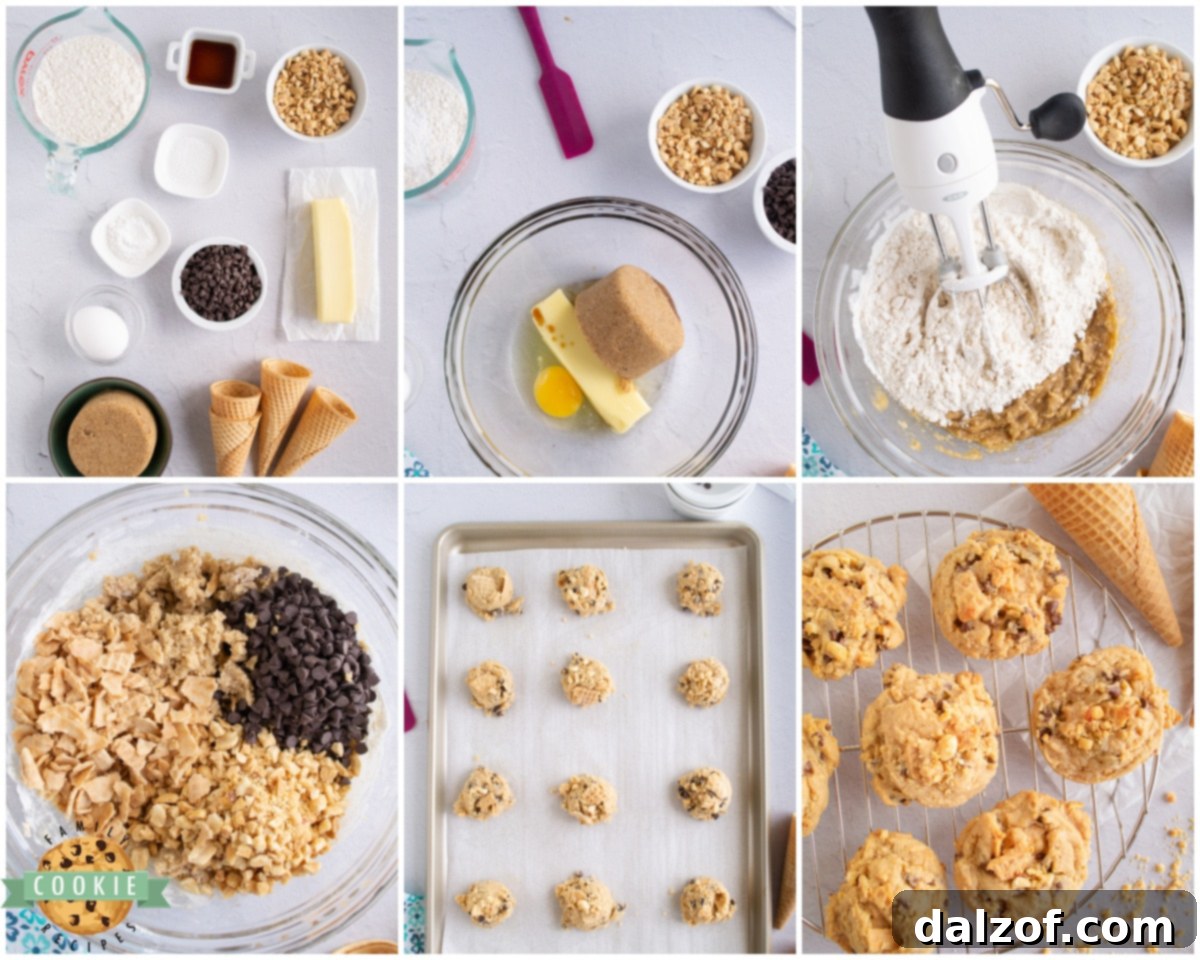 how to make ice cream cone cookies