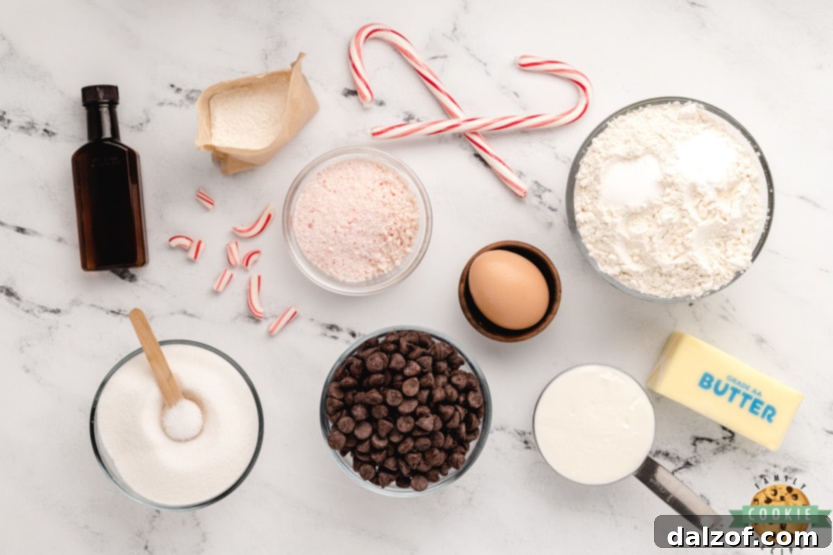 Ingredients in Peppermint Chocolate Chip Cookies