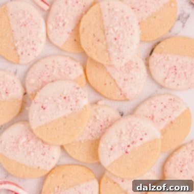 tray of peppermint shortbread