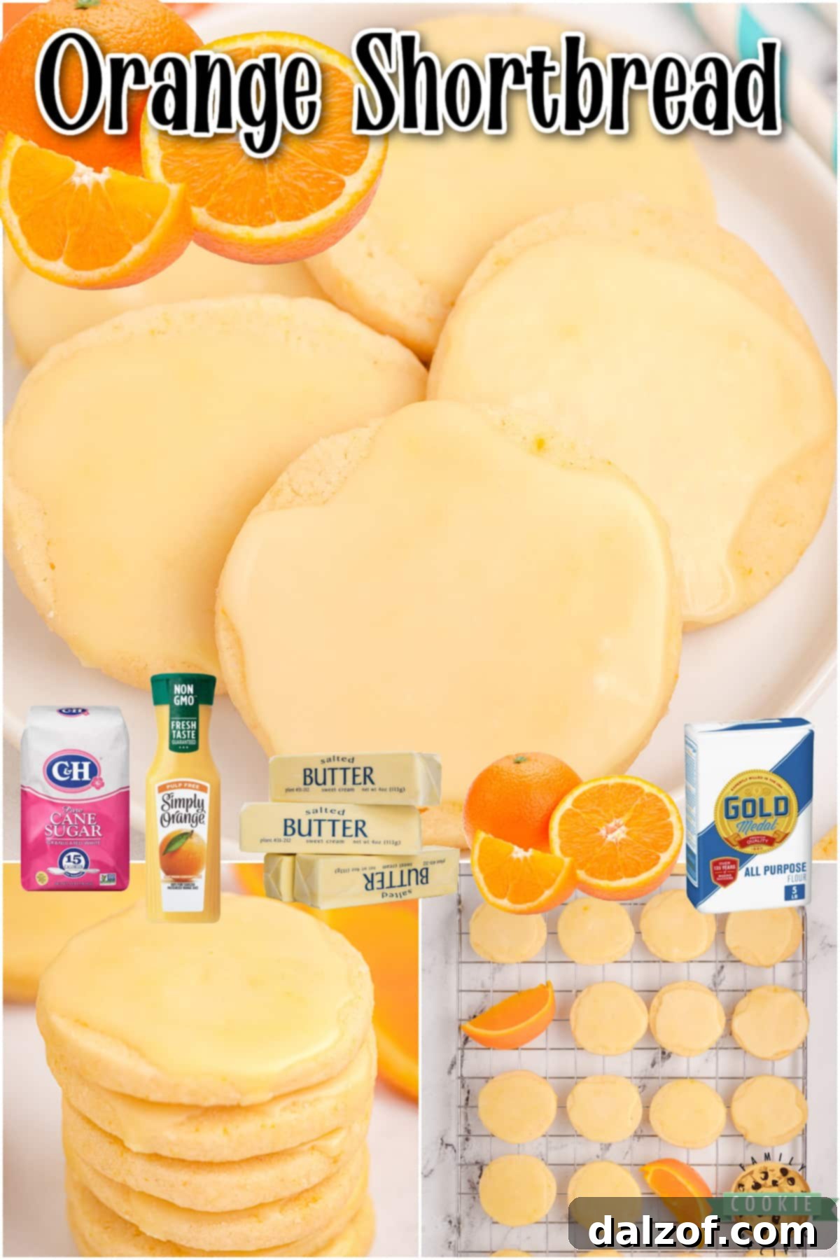 Orange shortbread cookies are a citrus-flavored buttery crisp cookies perfect for afternoon tea. Enjoy these cookies any time of day, as they're sure to brighten it up!