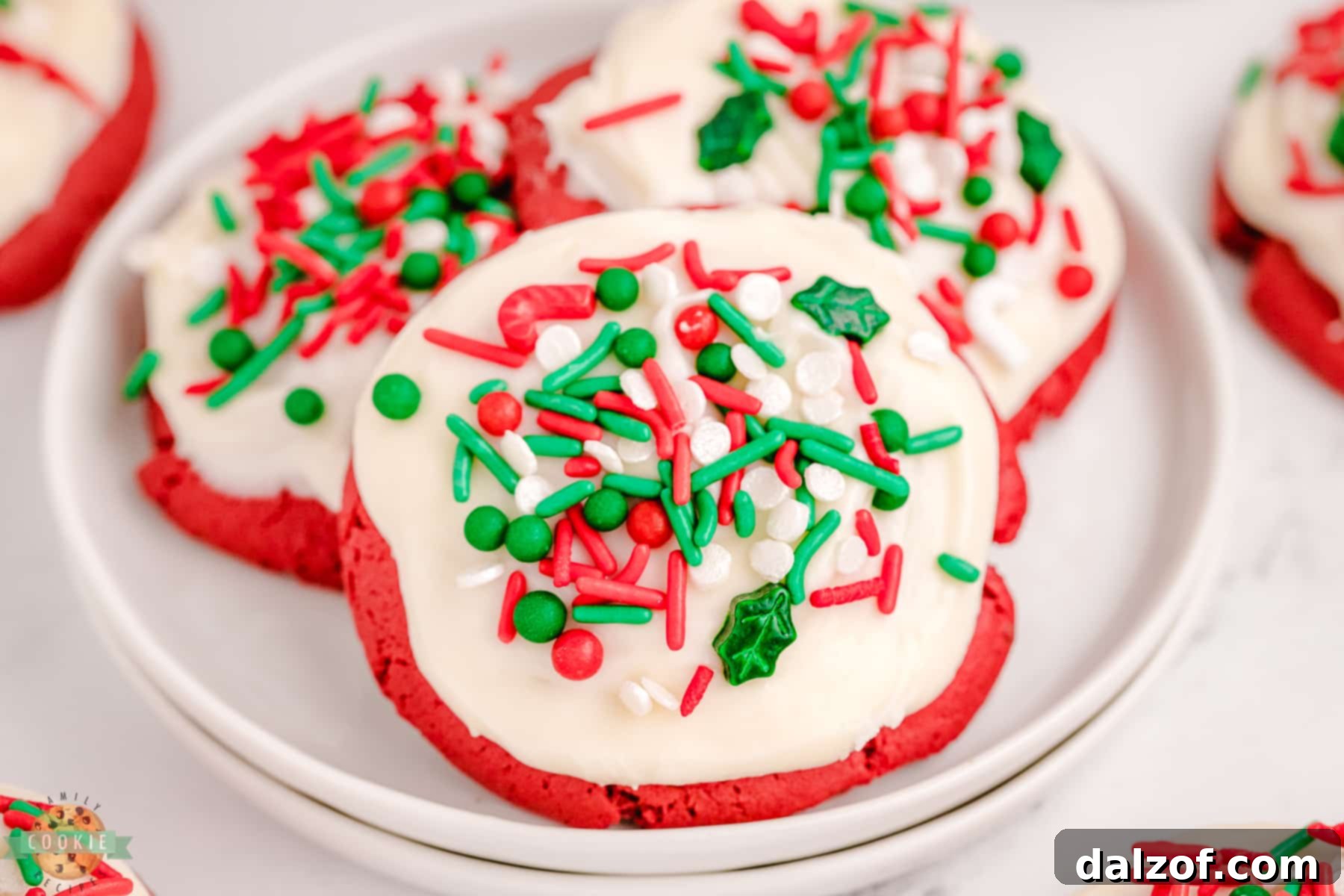 red velvet holiday cookies