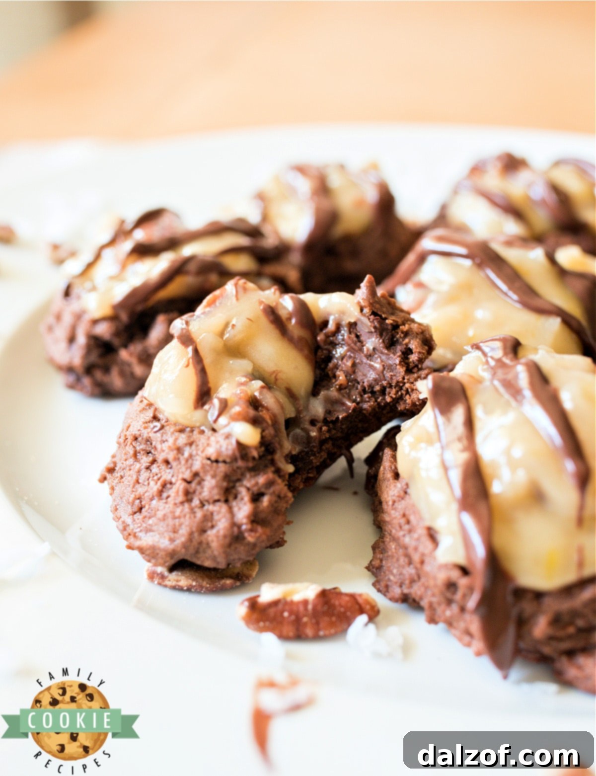 Close-up of a delicious German Chocolate Cookie