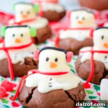 peppermint stuffed snowman cookies