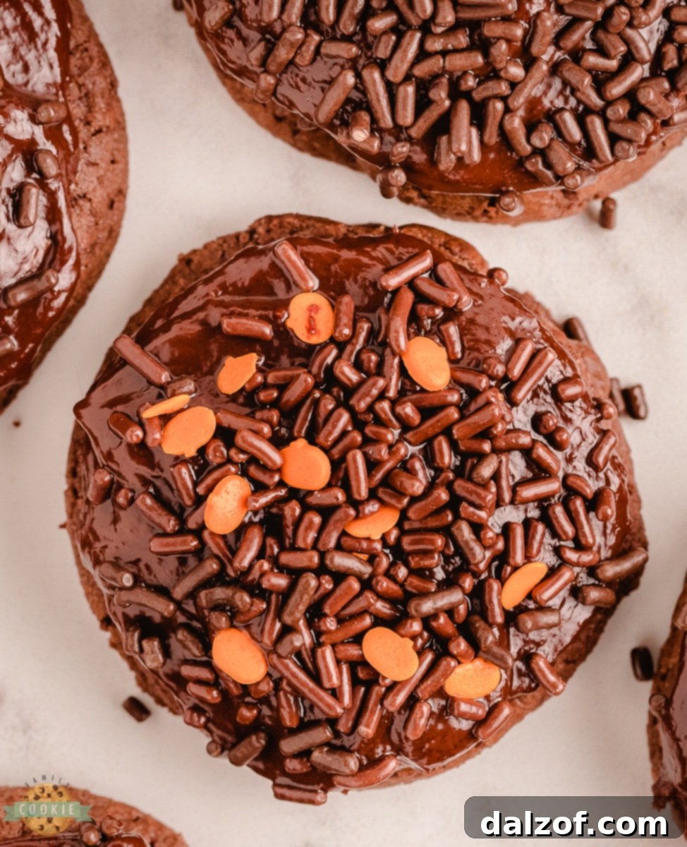 Halloween sprinkles on fudgy brownie cookies