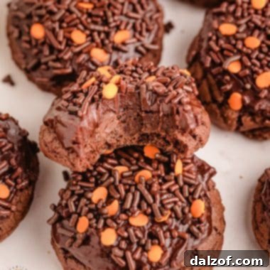 soft chewy Halloween Brownie cookies