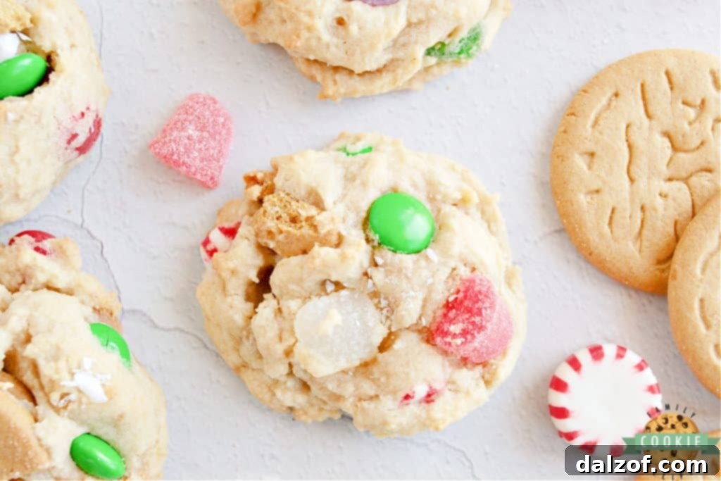 Cookies made with leftover gingerbread house candy