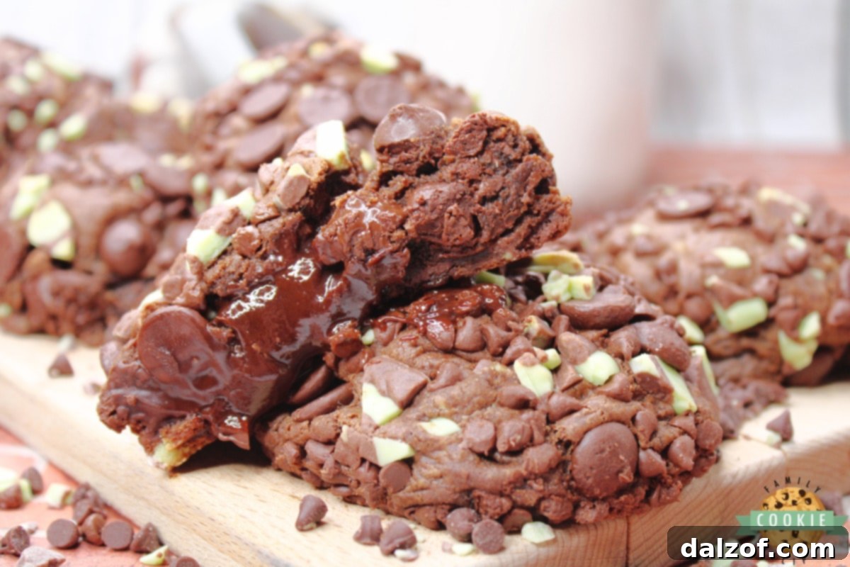 Andes Mint Stuffed Chocolate Cookies are rich chocolate mint cookies that are filled with chocolate ganache and a grasshopper cookie in the middle. Tons of mint flavor in this amazing chocolate cookie recipe! 