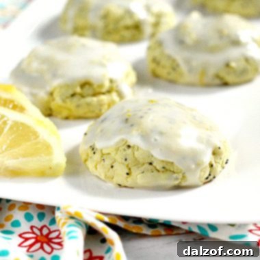 Delicious Lemon Poppyseed Cookies with a refreshing lemon glaze
