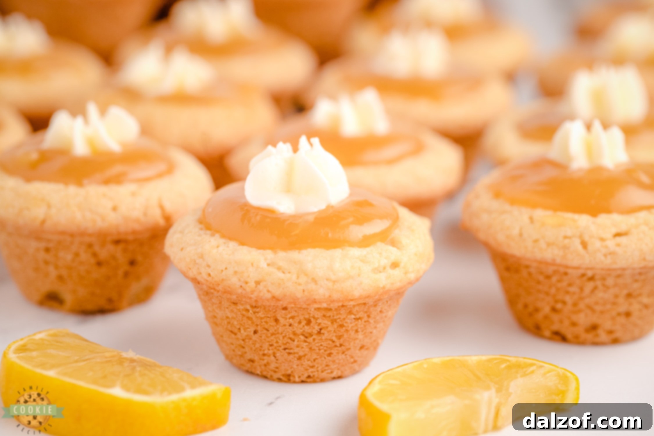 Delightful lemon curd cookie cups, freshly baked and ready to serve