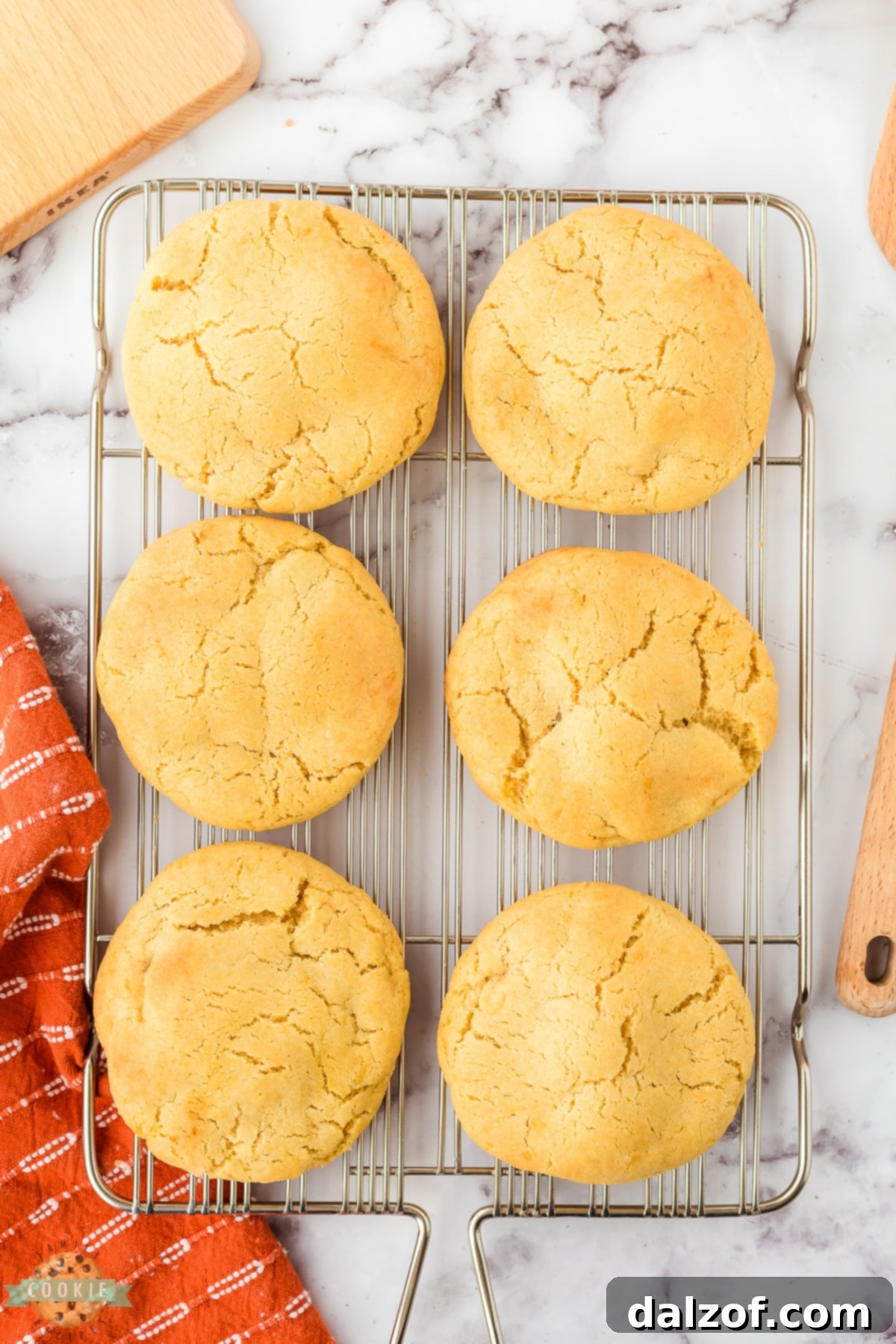 freshly baked cookies cooling on a wire rack, ready to be enjoyed