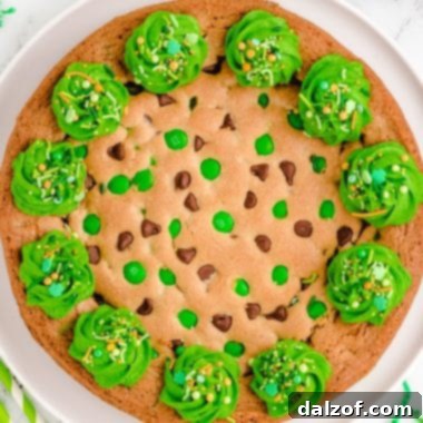 whole St. Patrick's Day cookie cake