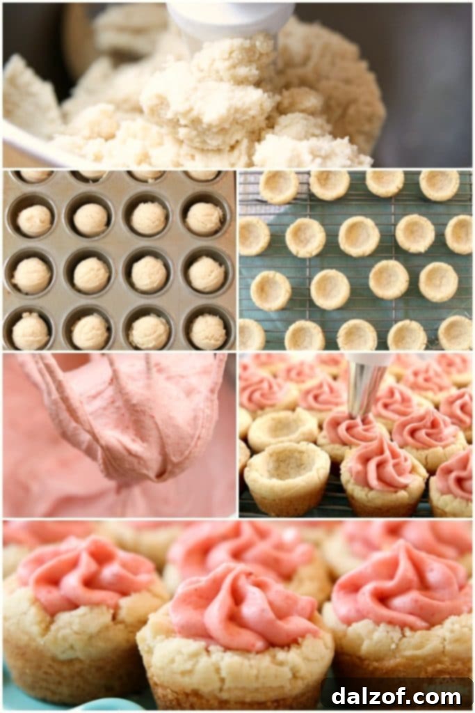 How to make buttercream frosting strawberry cookies cups