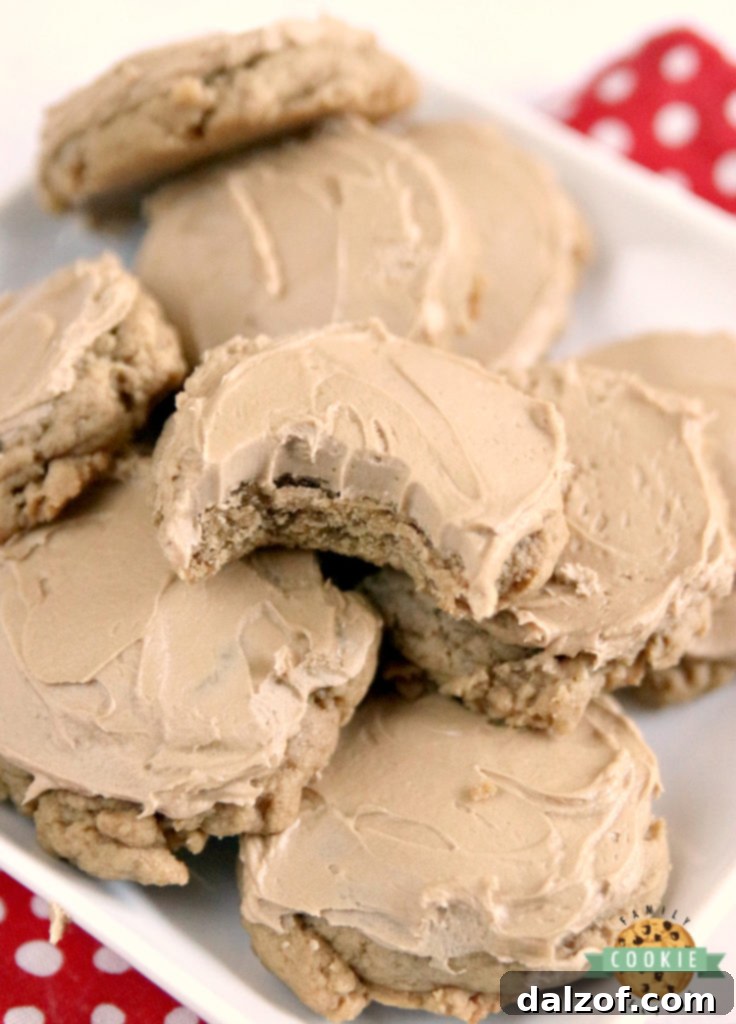 Root Beer Cookies are soft and delicious with root beer extract in the cookies and the buttercream frosting on top, ready to be enjoyed.