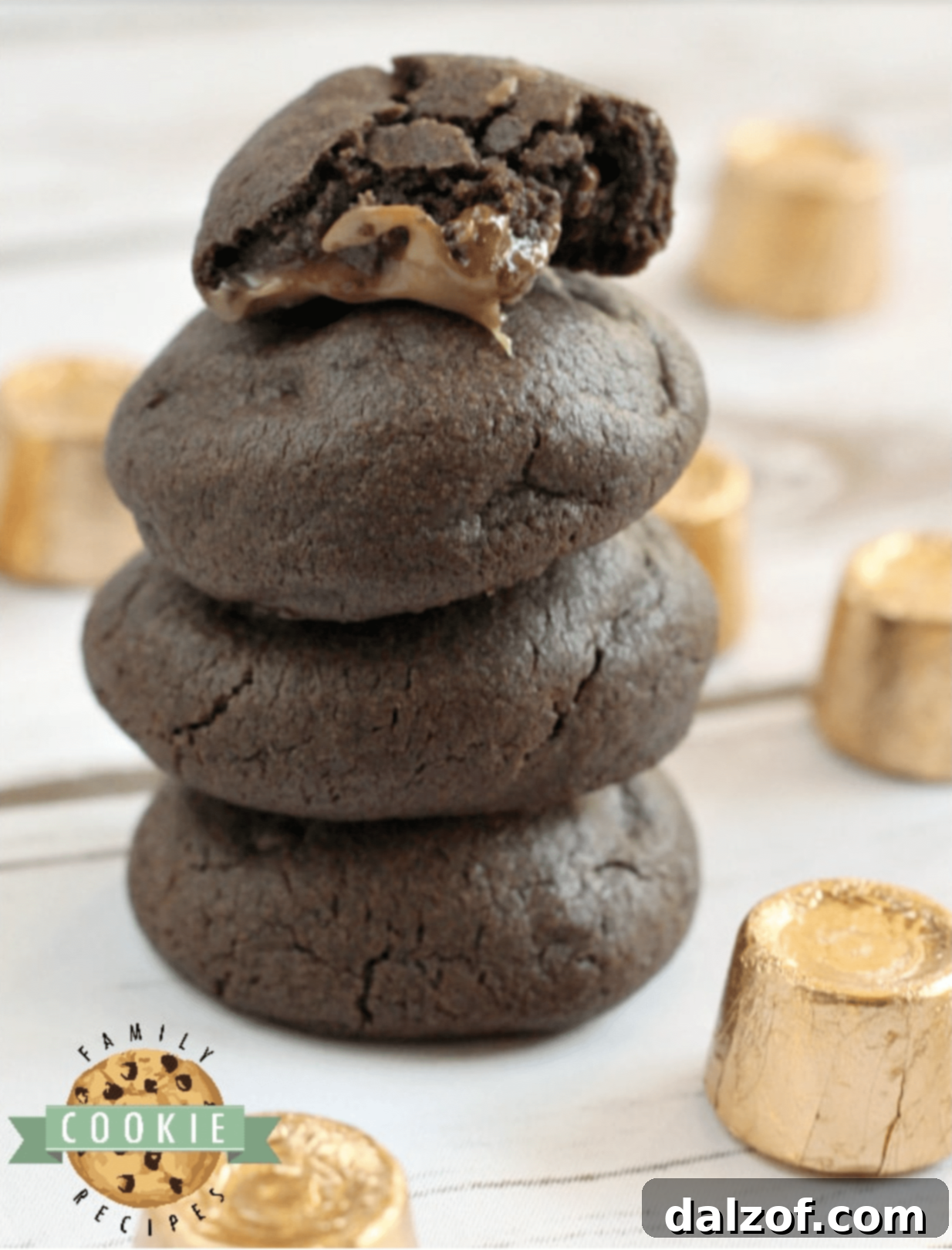 Chocolate Caramel Cake Mix Cookies