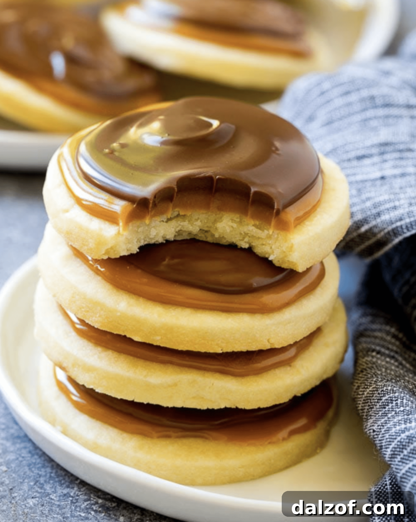 Stack of Twix cookies