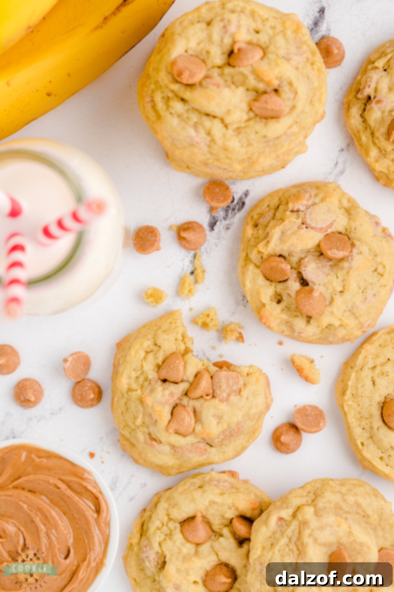 Peanut Butter Banana Cookies on a cooling rack