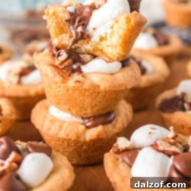 rocky road cookie cups
