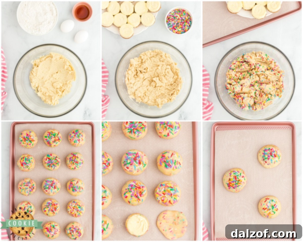 how to make cheesecake stuffed cookies