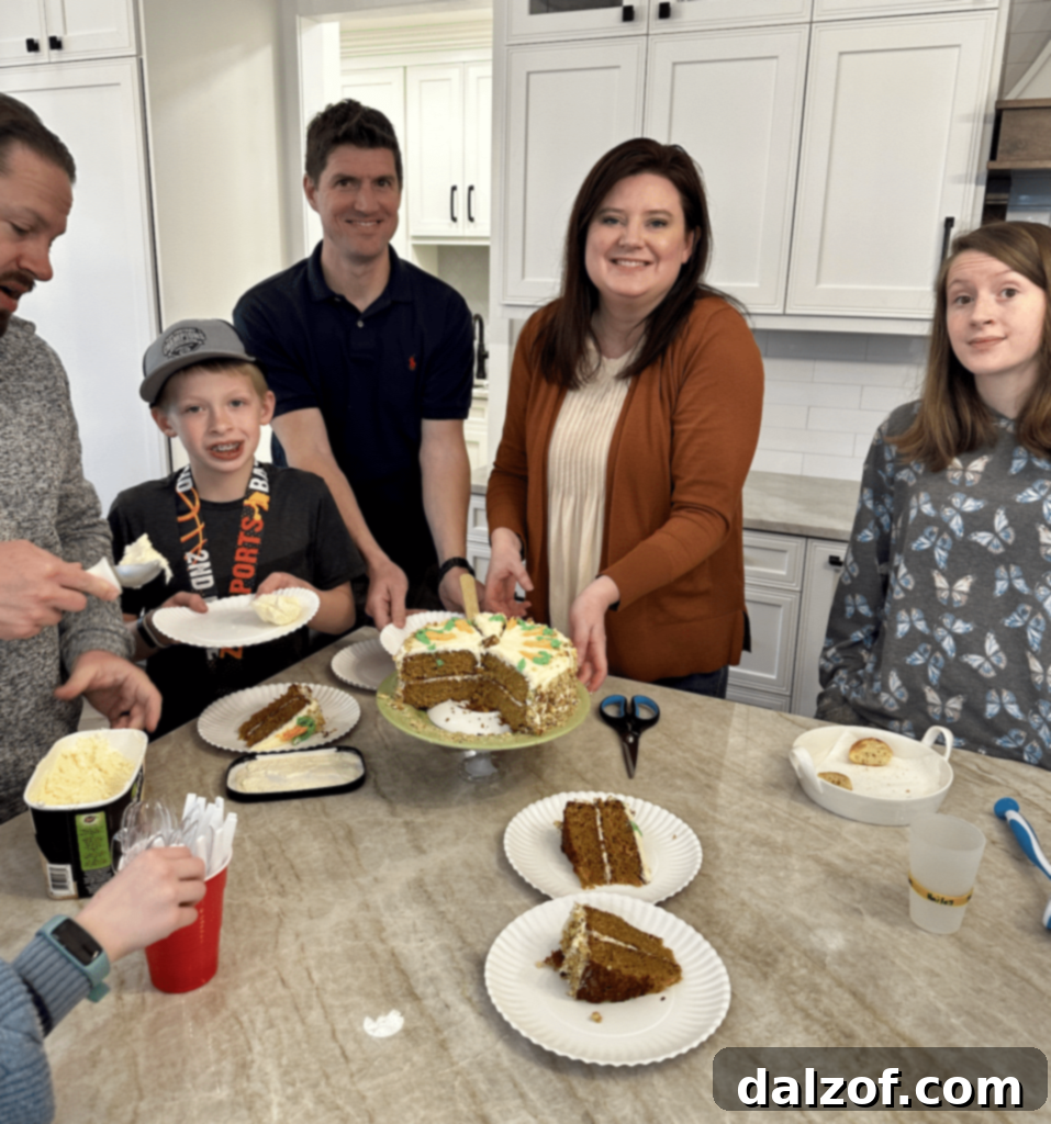 family dinner at home