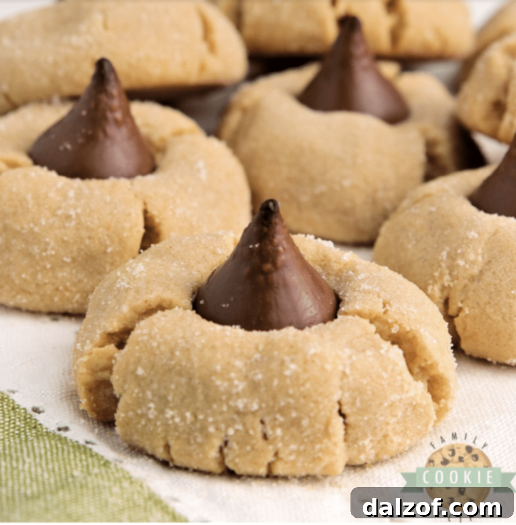 Irresistible Peanut Butter Cookies 17 Easy Cake Mix Peanut Butter Blossoms made with a cake mix, peanut butter, and a Hershey's Kiss in the center.