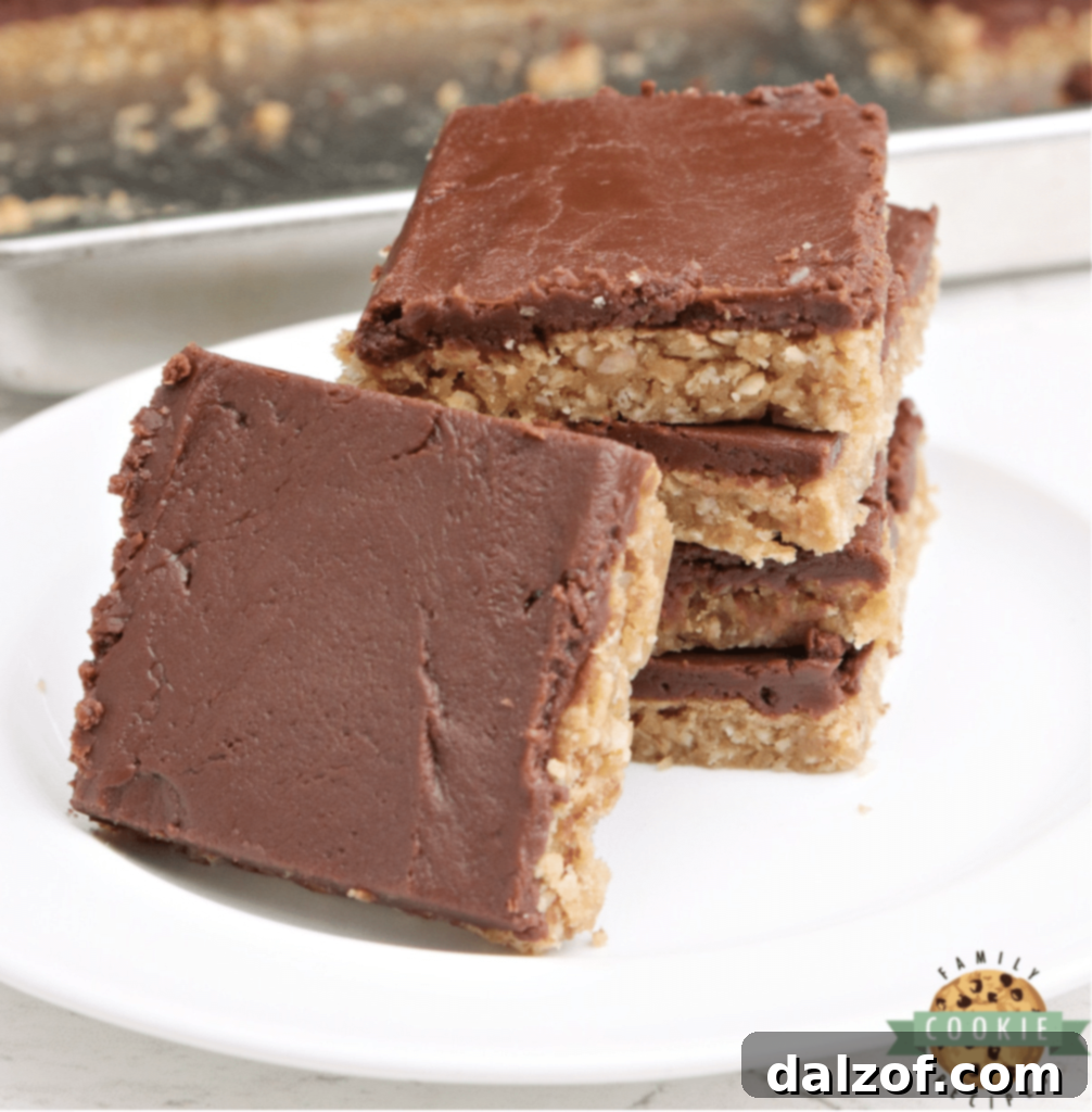 Irresistible Peanut Butter Cookies 10 Soft and chewy Peanut Butter Cookie Bars topped with a decadent chocolate fudge frosting, made with peanut butter, oats, and a simple ganache.