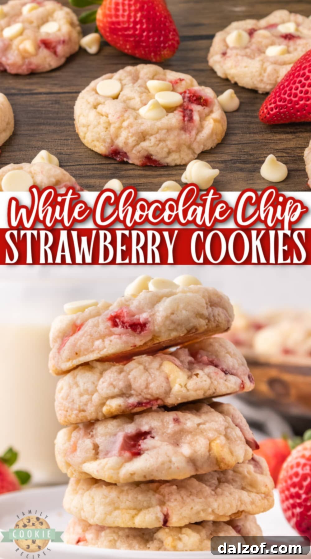 A final arrangement of Strawberry Cookies, showcasing their delightful appearance and readiness for enjoyment.