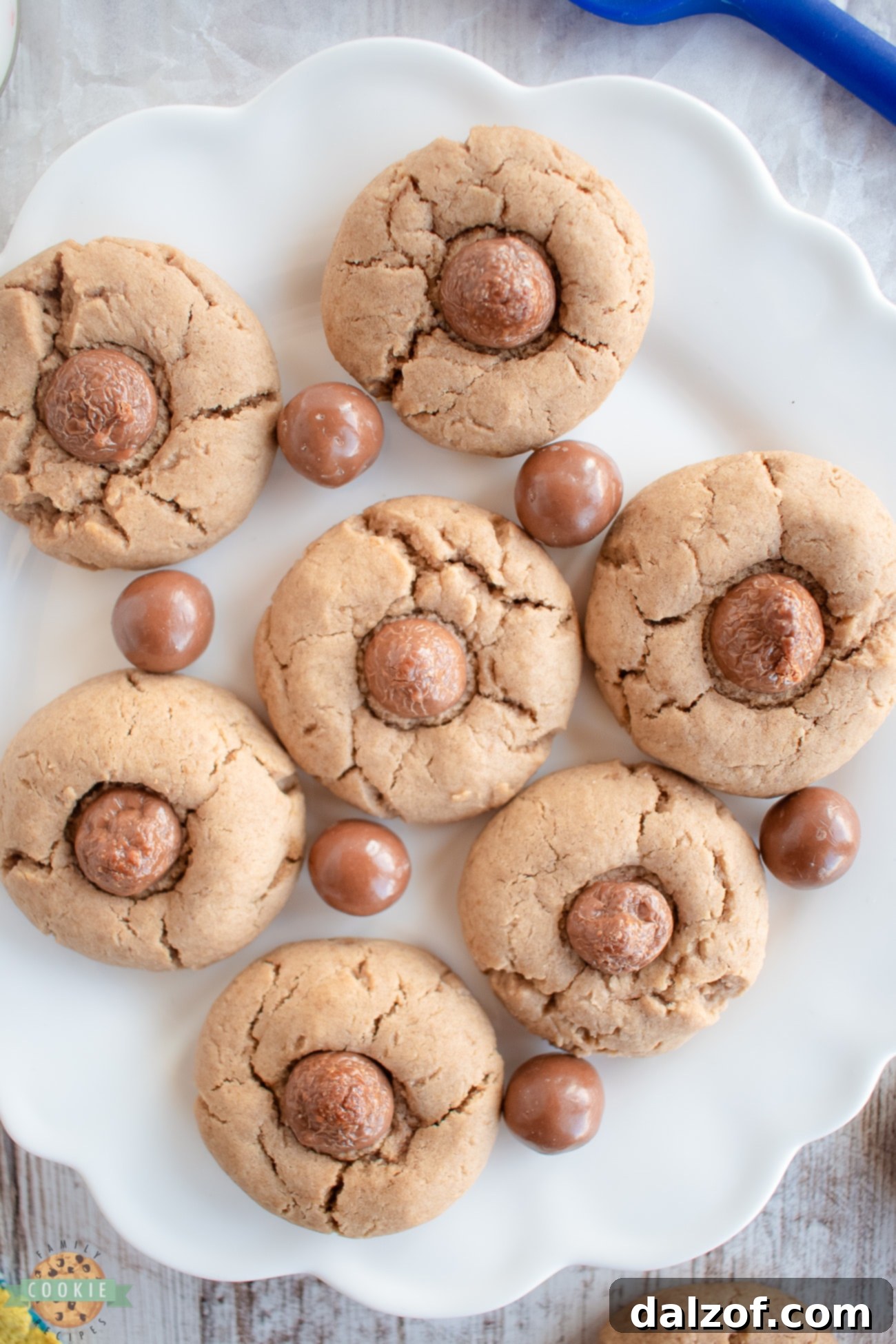 A batch of freshly baked Chocolate Whopper Cookies made with chocolate malt powder, ready to be enjoyed
