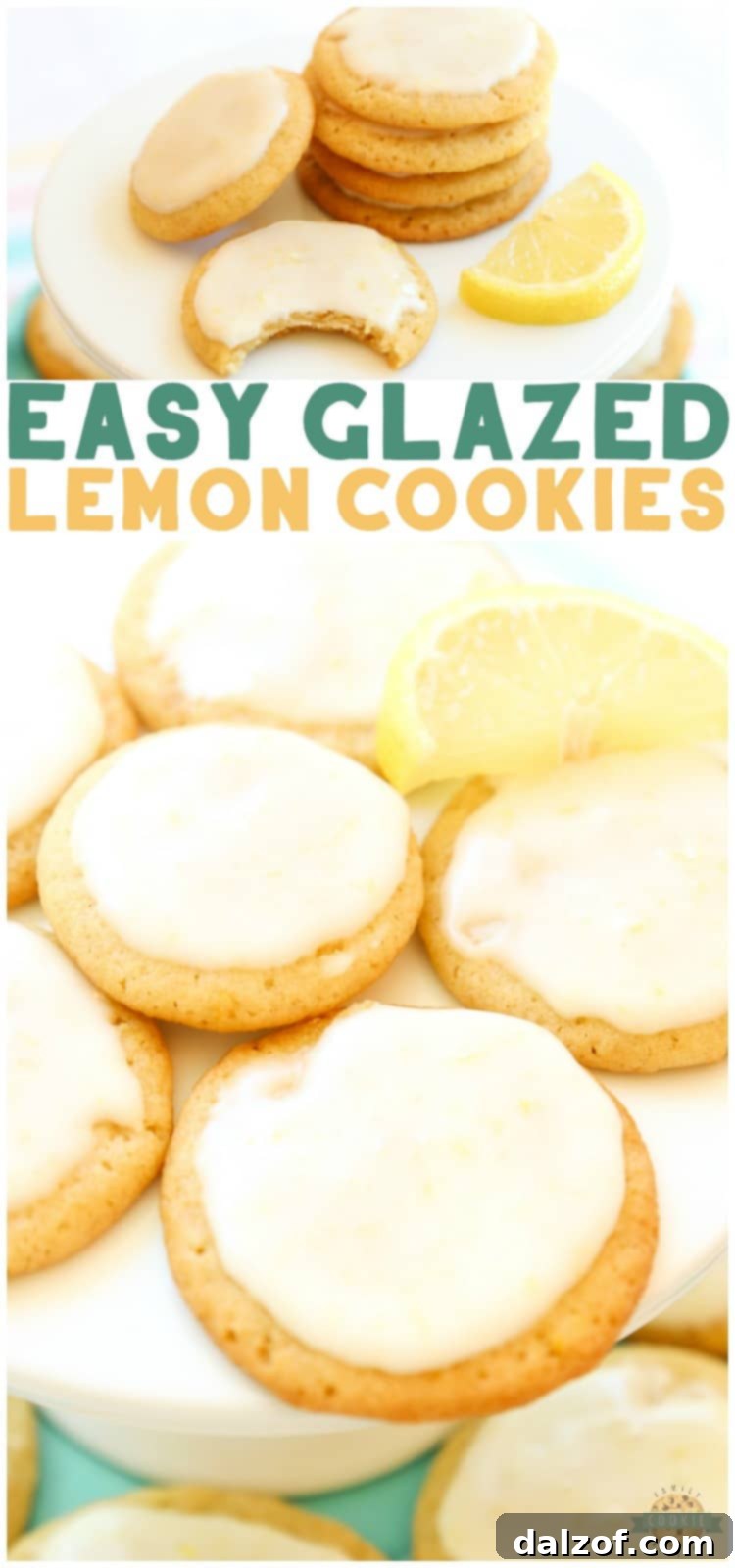GLAZED LEMON COOKIES are sweet frosted lemon butter cookies made with fresh lemons. This delicious lemon cookie recipe is the perfect amount of sweet and tart.
