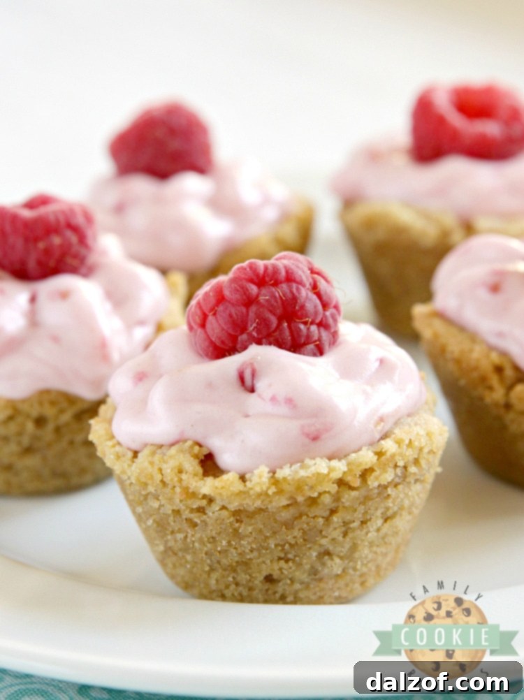 Raspberry Cheesecake Cookie Cups