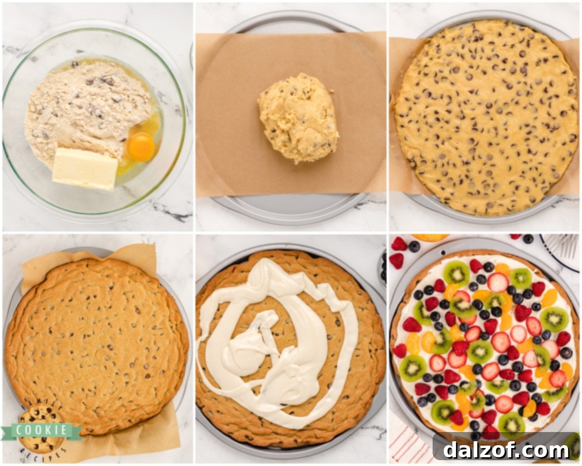 how to make a chocolate chip cookie pizza