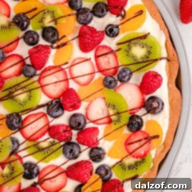 fruit topped cookie pizza