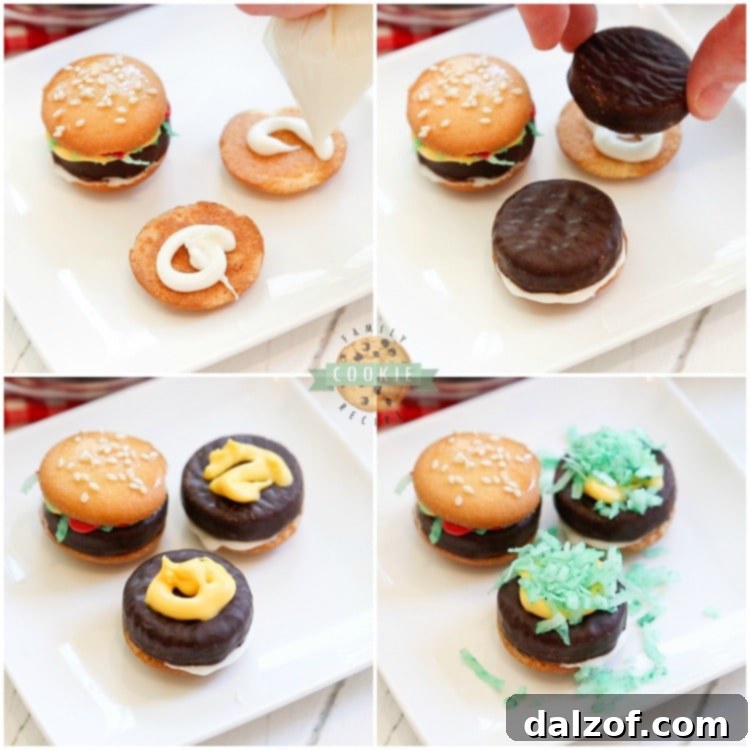how to make hamburger cookies