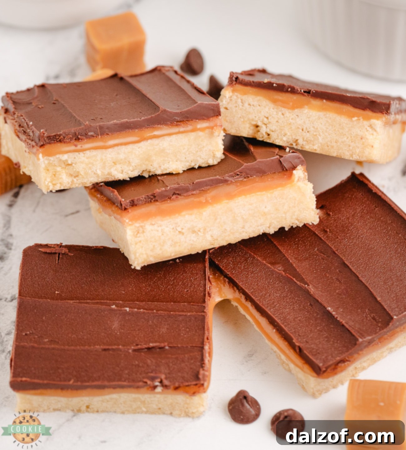 twix shortbread cookie squares
