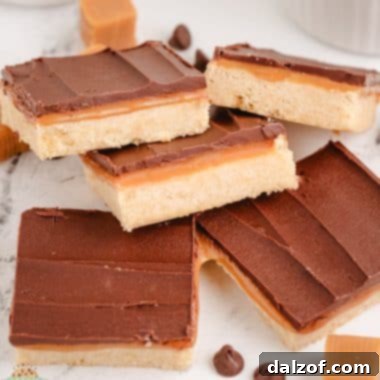 twix shortbread cookie squares