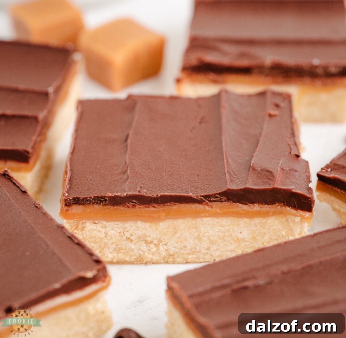 twix copycat cookie bars cut into squares