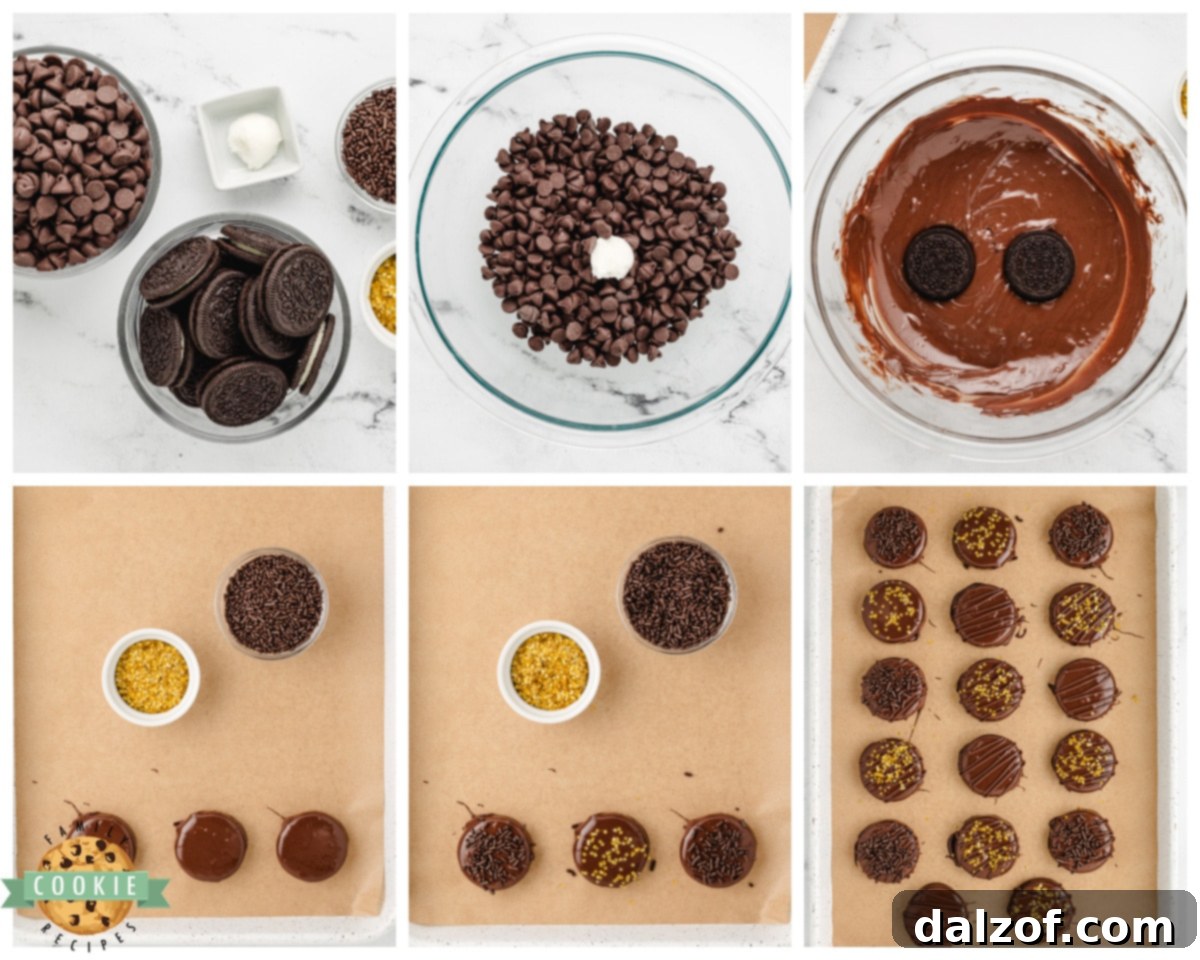 how to dip Oreos in chocolate
