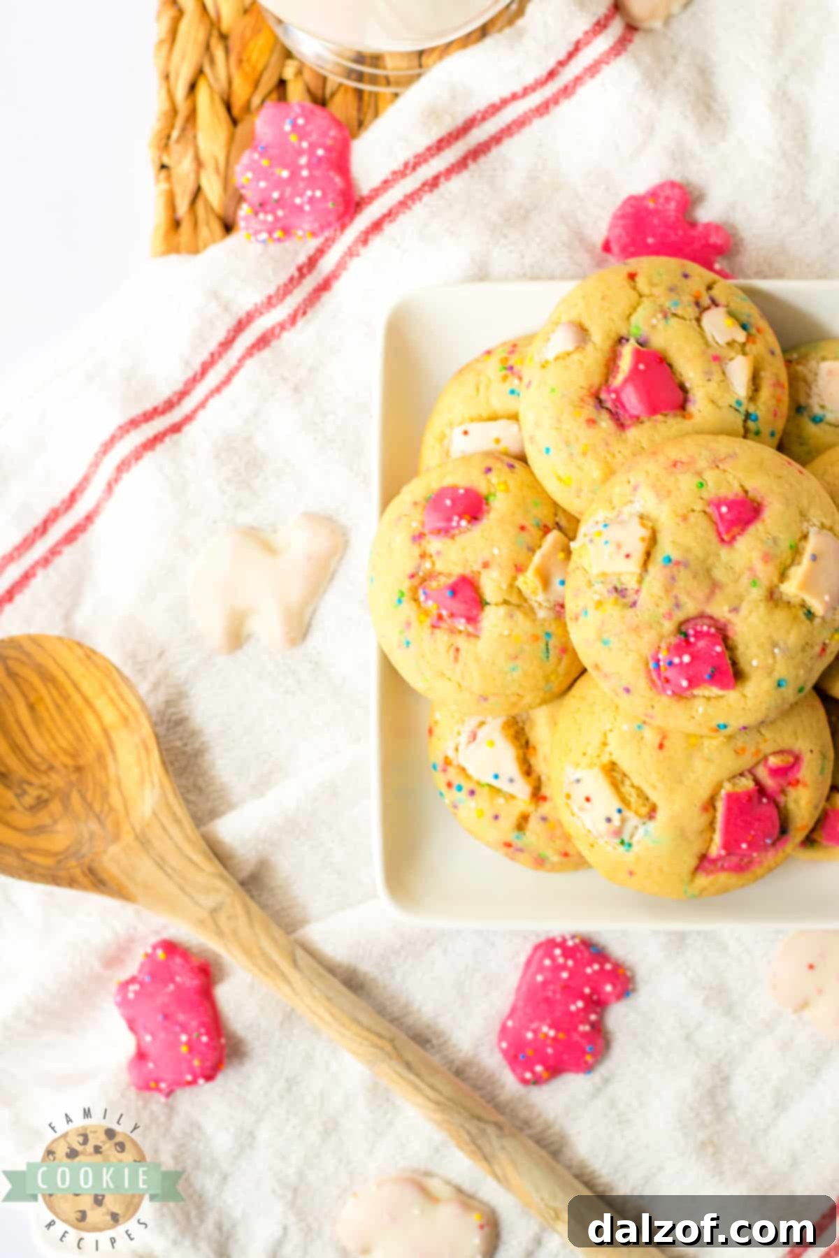Cookies made with frosted animal cookies