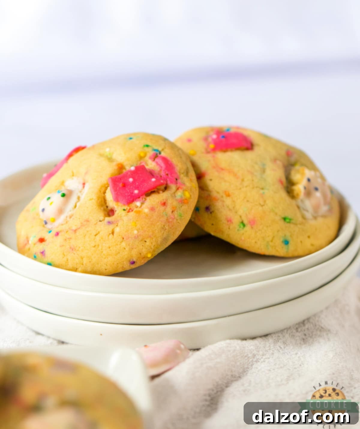 Cookies made with sprinkles and frosted animal cookies