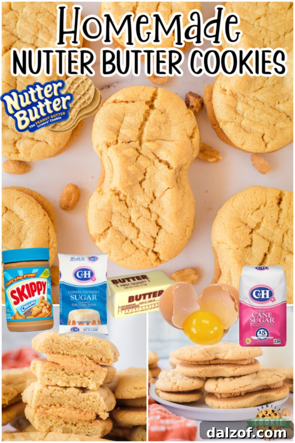 Homemade Nutter Butters are soft, chewy cookies that are so much better than the store-bought! Sweet & packed with great flavor, these copycat peanut butter cookies are a hit! 
