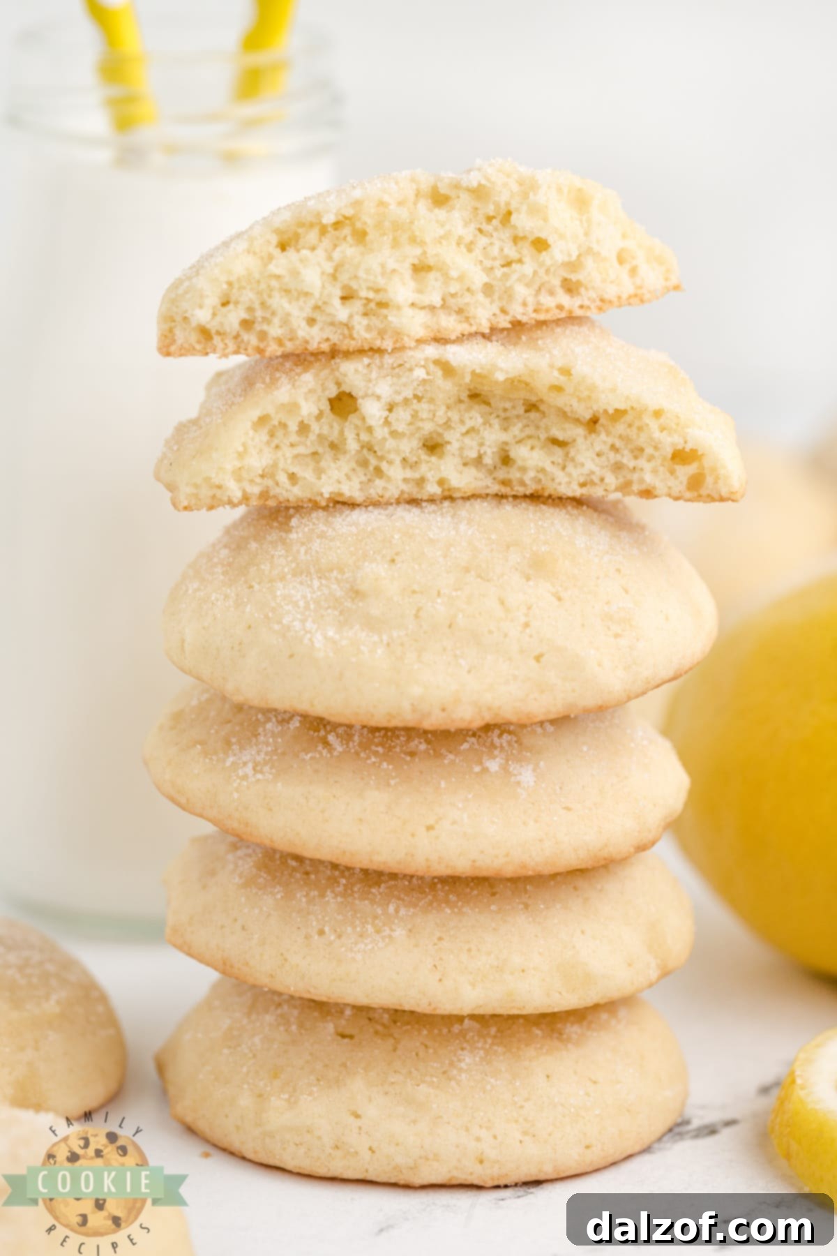 Another beautiful shot of Easy Lemonade Cookies, highlighting their light and refreshing appearance, perfect for sharing.