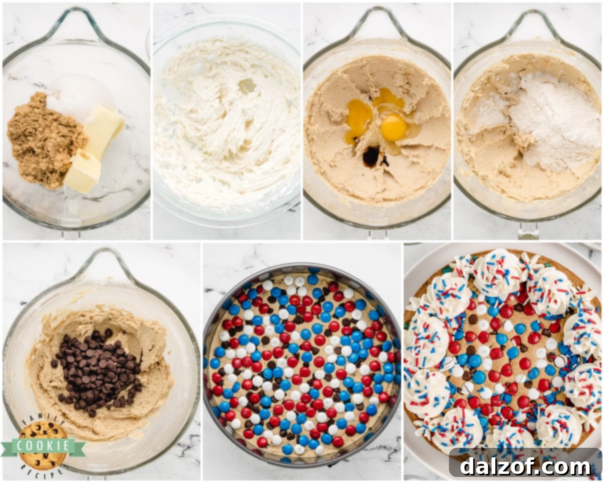 how to make a Patriotic cookie cake