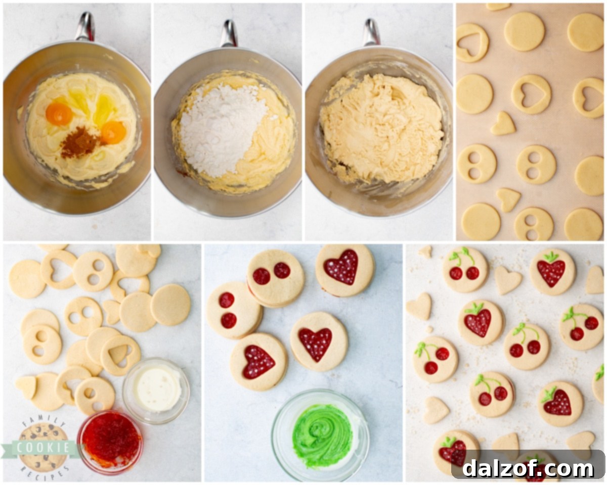 how to make fruity cut out Linzer cookies