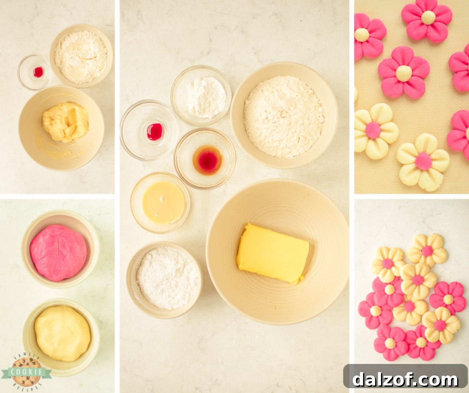 how to make pink daisy cookies