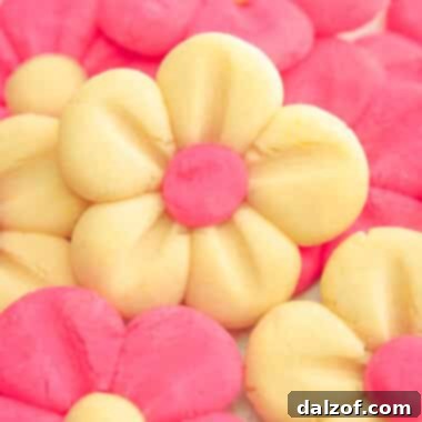 cute butter cookies shaped like pink daisies