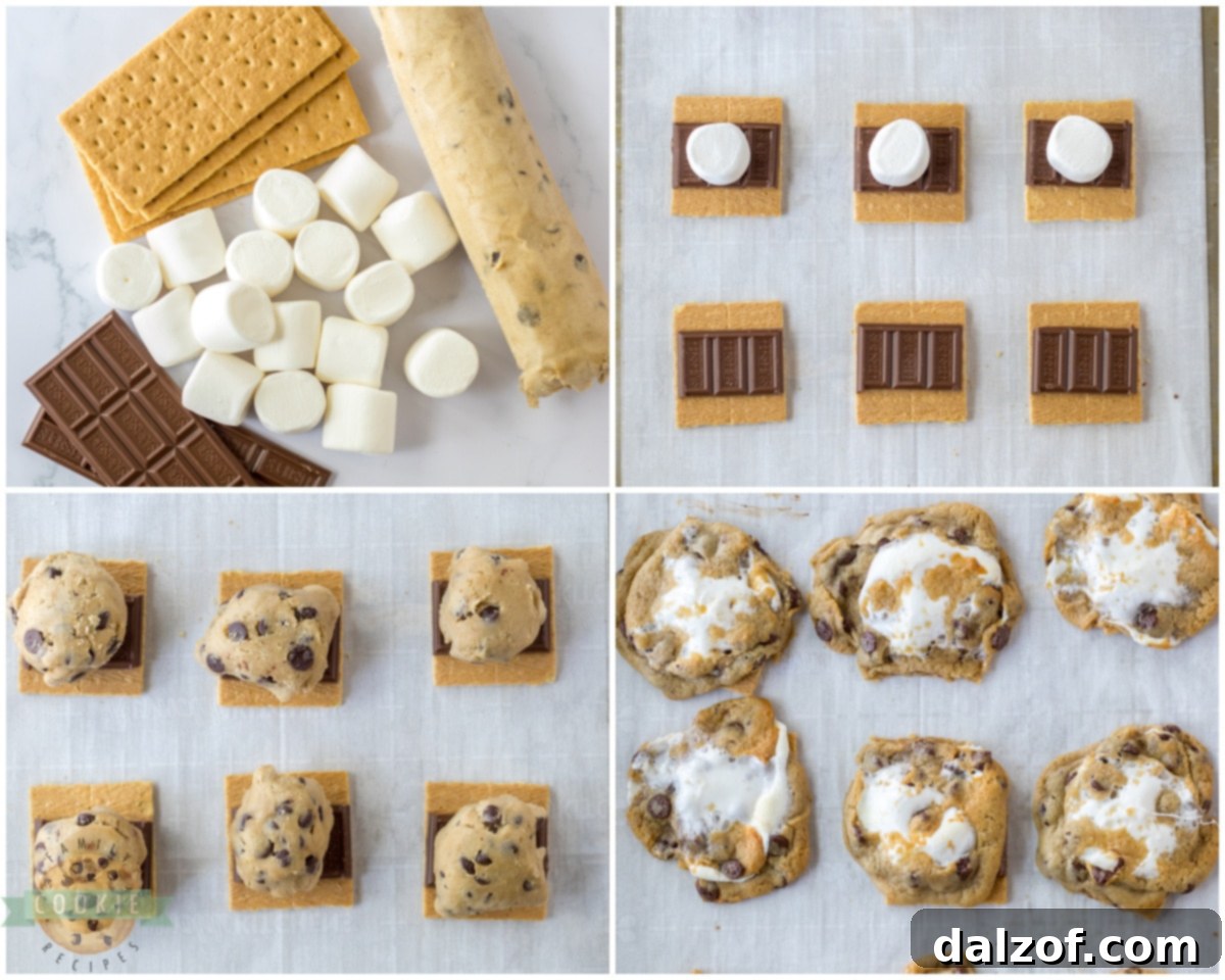 crazy easy s'mores cookies