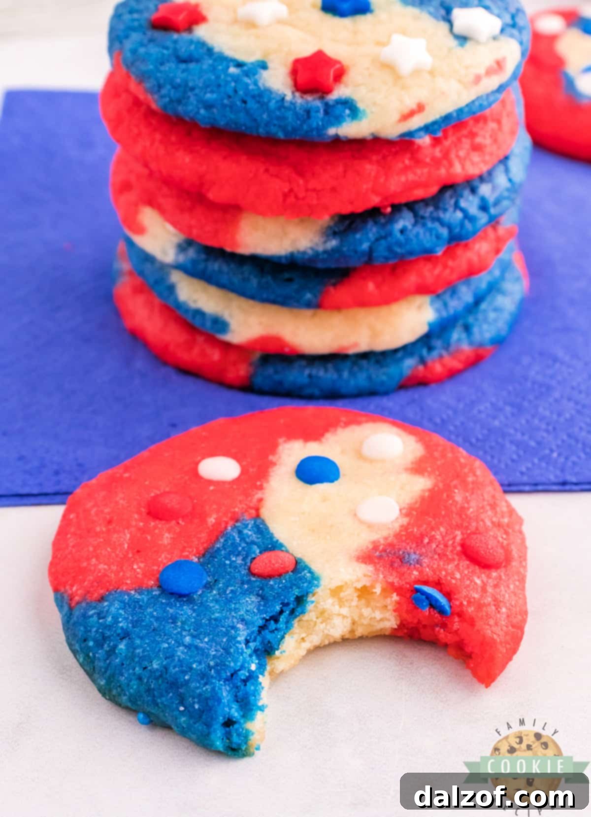 Patriotic Pinwheel Sugar Cookies 11 Red, white and blue sugar cookies