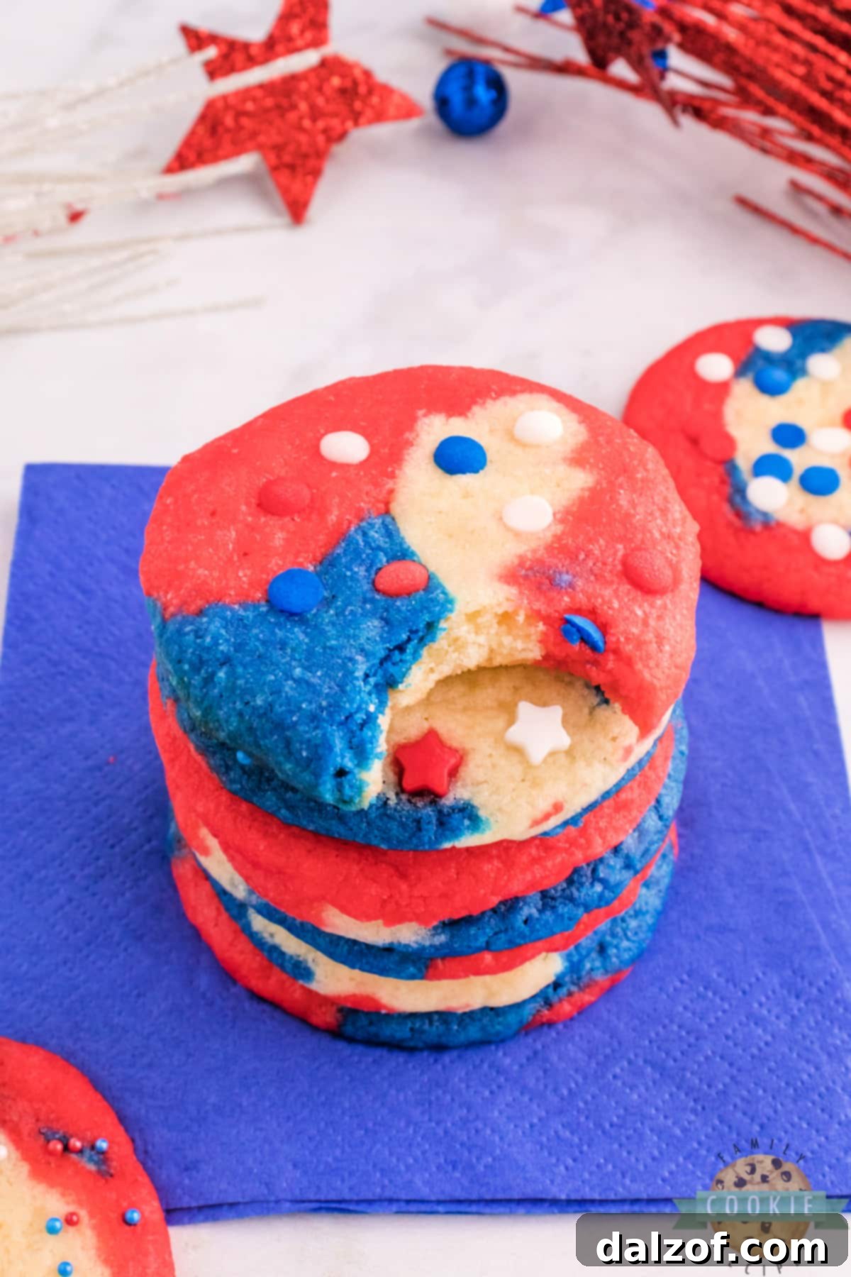 Patriotic Pinwheel Sugar Cookies 12 4th of July sugar cookies